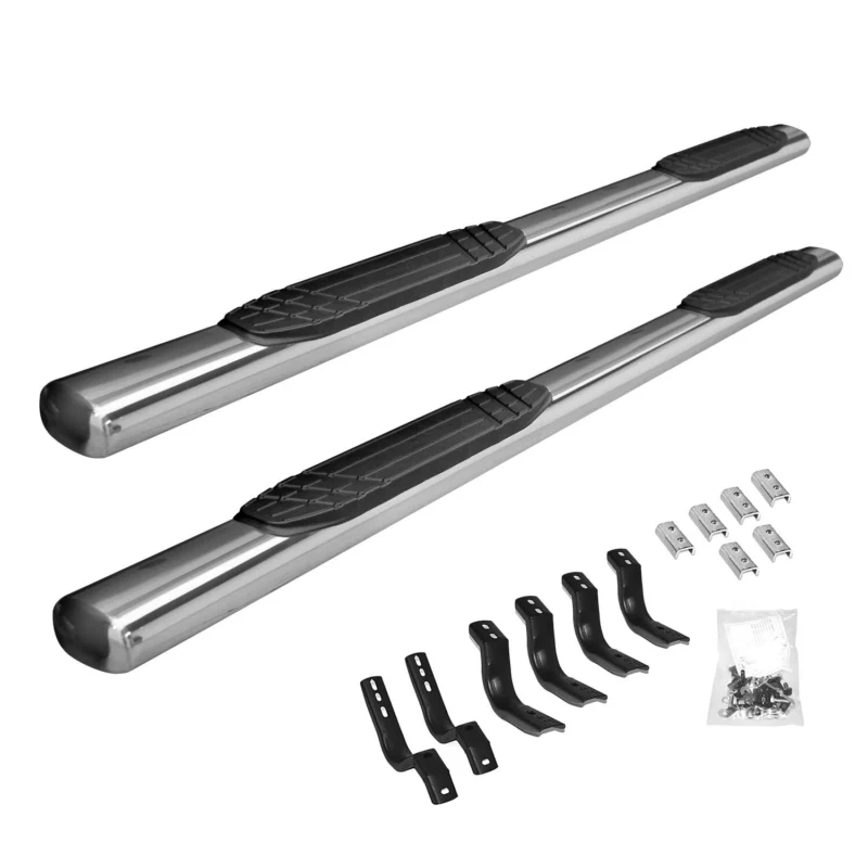 Go Rhino 684404987PS - Running Boards & Steps, Silver, Polished