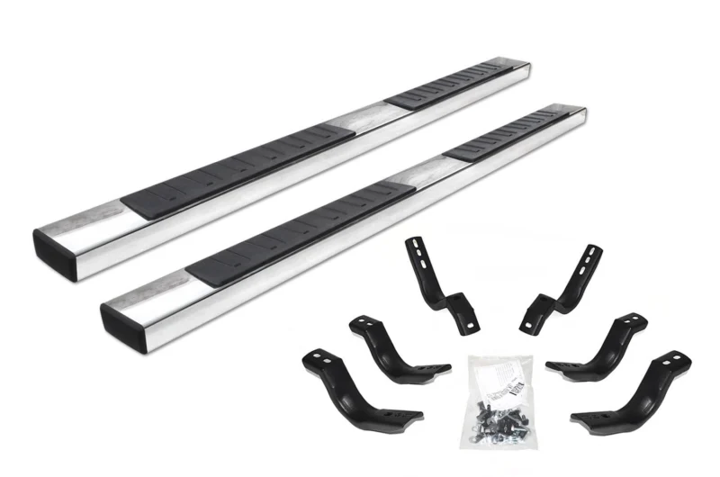 Go Rhino 6862404580PS - Running Boards & Steps, Silver, Polished