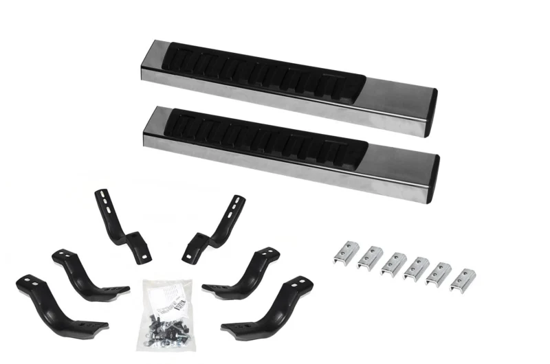 Go Rhino 6862441552PS - Running Boards & Steps, Silver, Polished