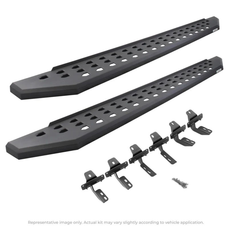 Go Rhino 69415587PC - RB20 Running Boards, Black, Galvanized Steel