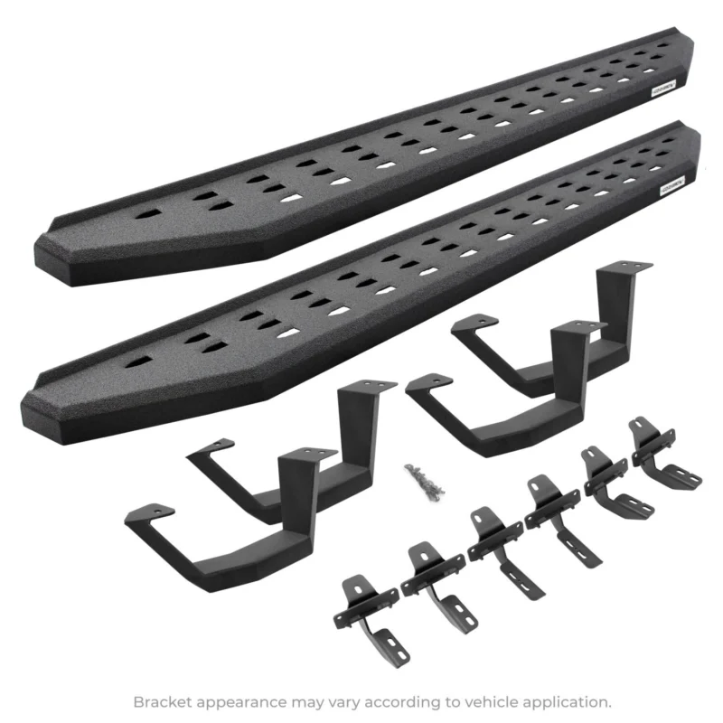 Go Rhino 6942068720PC - RB20 Running Boards, Black, Galvanized Steel