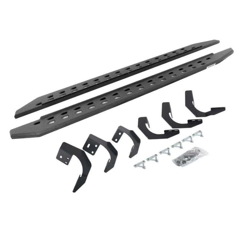 Go Rhino 69430680ST - RB20 Running Boards, Black, Protective Bedliner coating