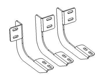 Go Rhino 6943466 - V3 & RB MountingBrks, Black, V-Series V3