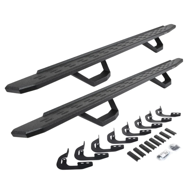 Go Rhino 6960478720T - RB30 Running Boards, Black, Protective Bedliner coating