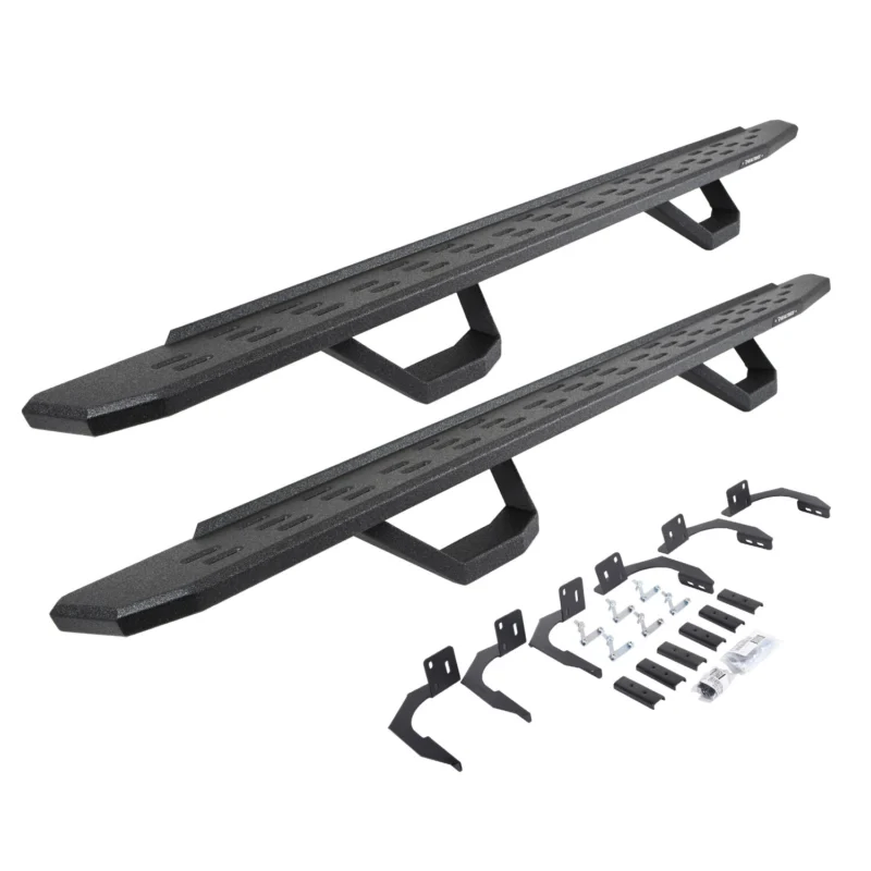 Go Rhino 6961068720T - RB30 Running Boards, Black, Protective Bedliner coating