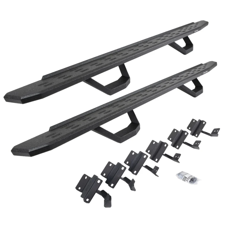 Go Rhino 6961508720T - RB30 Running Boards, Black, Protective Bedliner coating