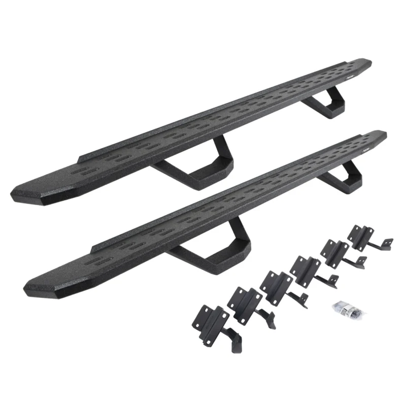 Go Rhino 6961558720T - RB30 Running Boards, Black, Protective Bedliner coating