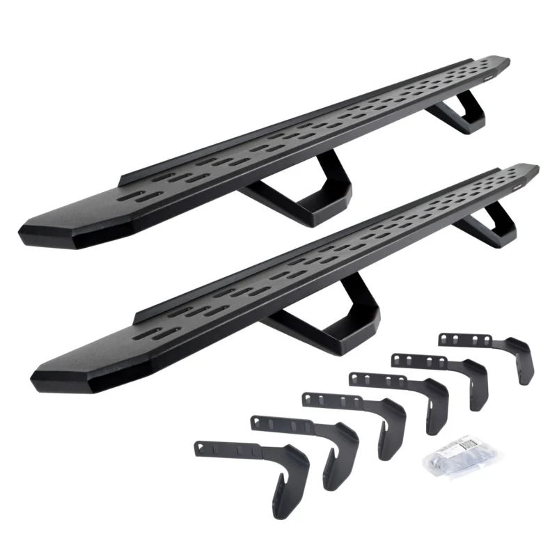 Go Rhino 6961808720PC - RB30 Running Boards, Black, Galvanized Steel