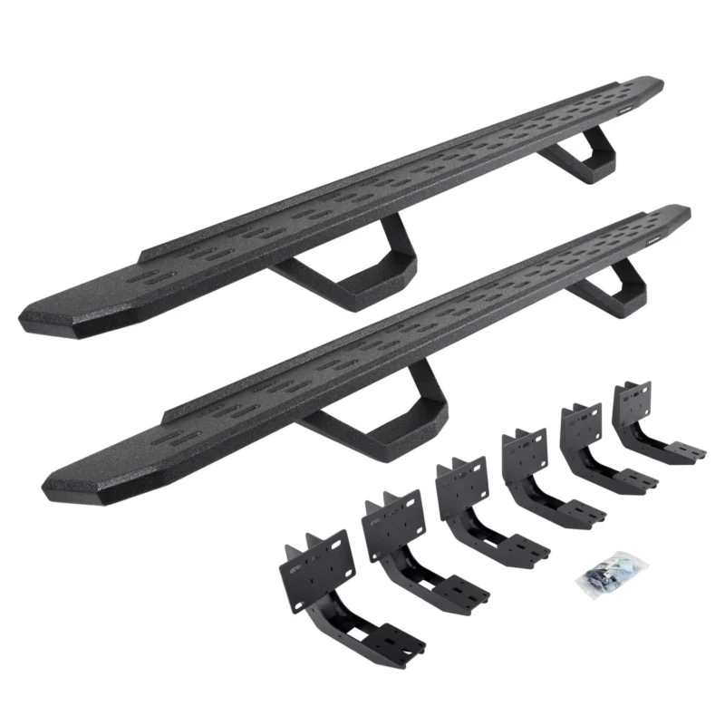 Go Rhino 6963068720T - RB30 Running Boards, Black, Protective Bedliner coating