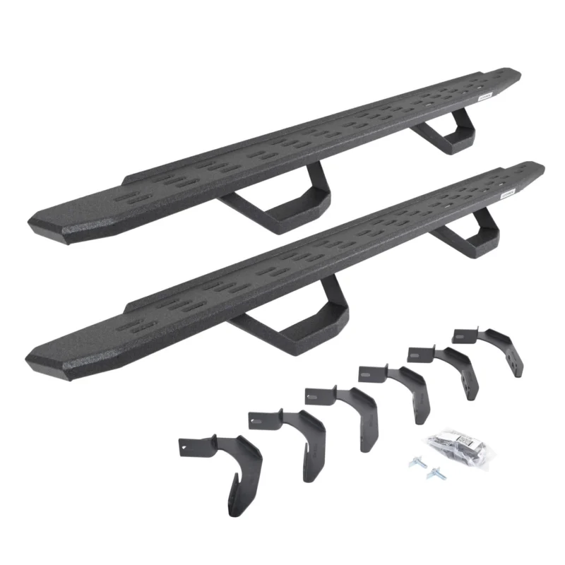 Go Rhino 6963466820T - RB30 Running Boards, Black, Protective Bedliner coating