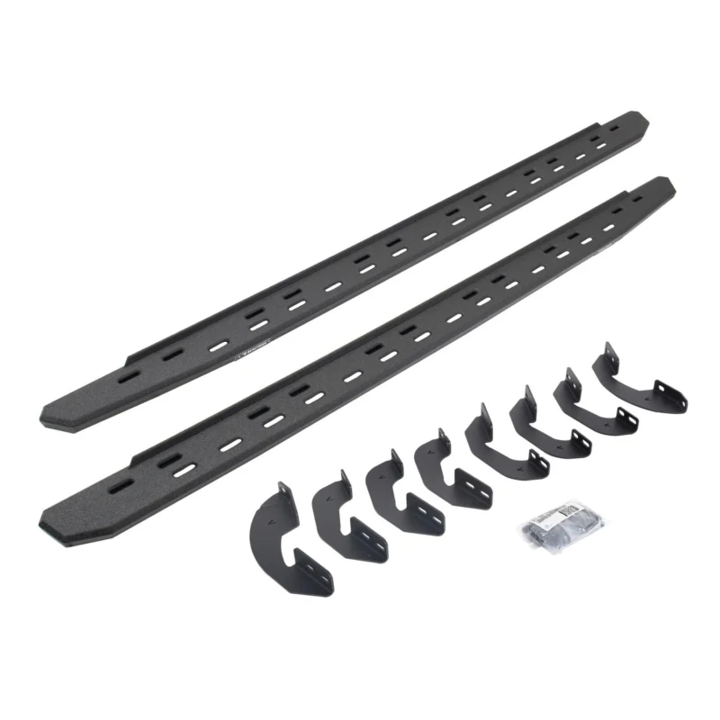 Go Rhino 69641687ST - RB30 Running Boards, Black, Protective Bedliner coating