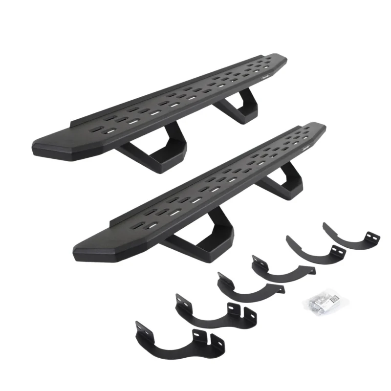 Go Rhino 6964256820PC - RB30 Running Boards, Black, Galvanized Steel