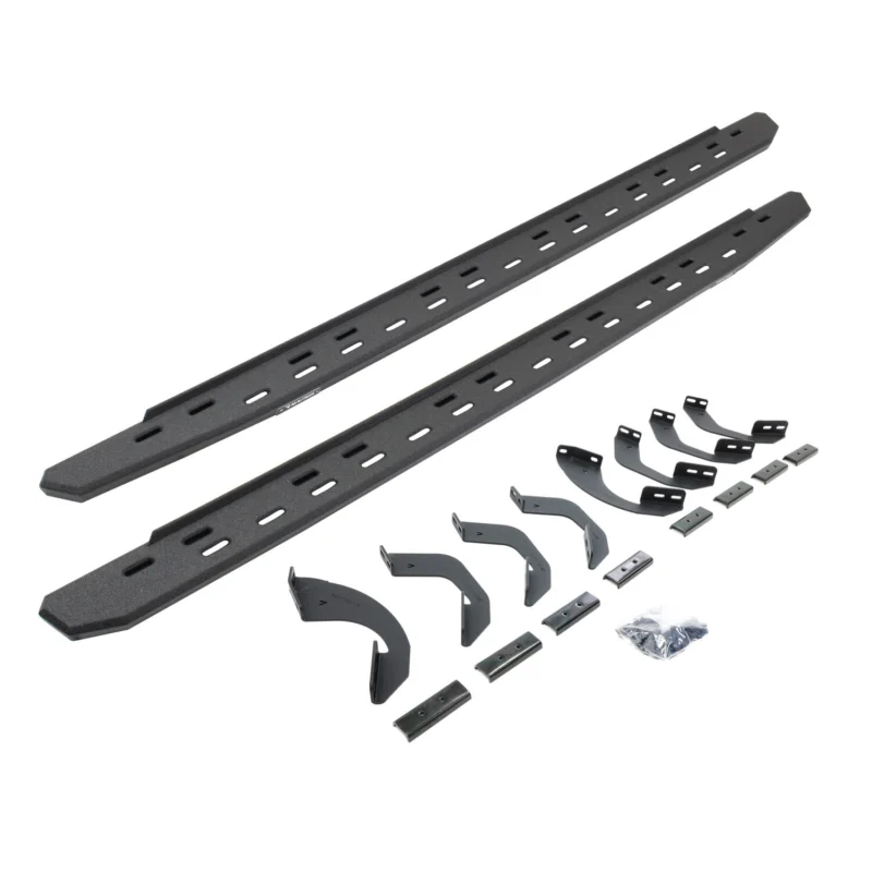 Go Rhino 69643687ST - RB30 Running Boards, Black, Protective Bedliner coating