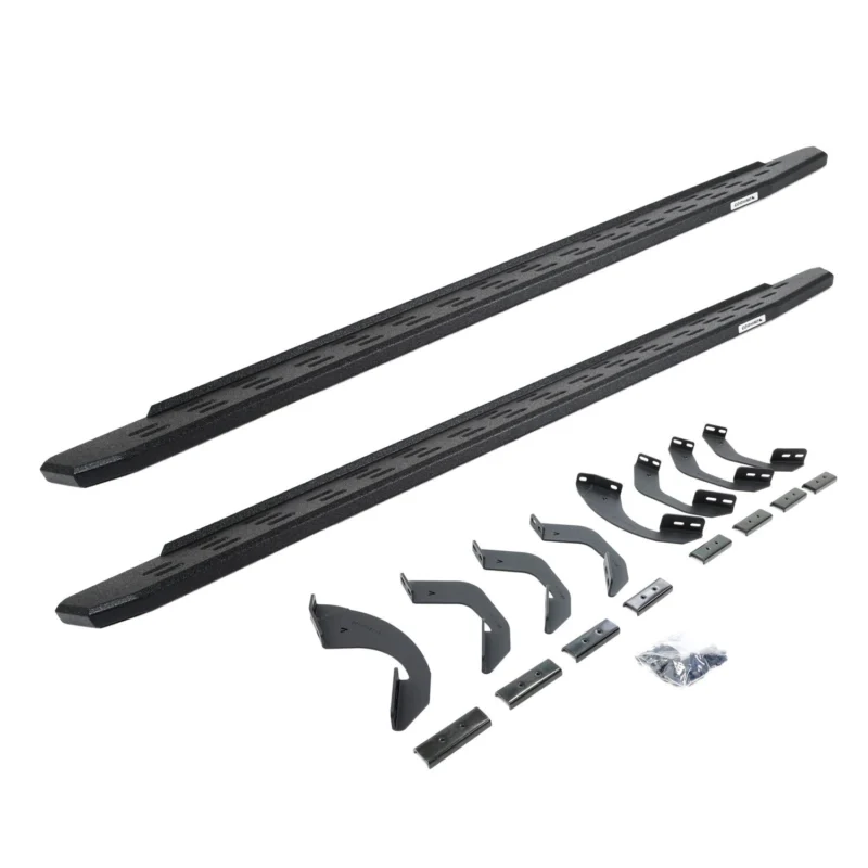 Go Rhino 69643687T - RB30 Running Boards, Black, Protective Bedliner coating