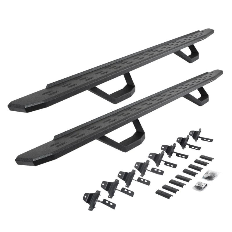Go Rhino 6965168720T - RB30 Running Boards, Black, Protective Bedliner coating