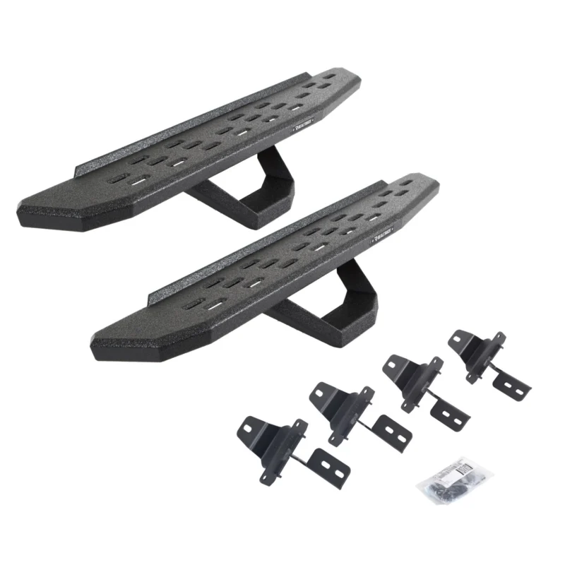 Go Rhino 6969274810T - RB30 Running Boards, Black, Protective Bedliner coating