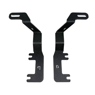 Go Rhino 732250T - Hood Light Mounts, Black, Steel