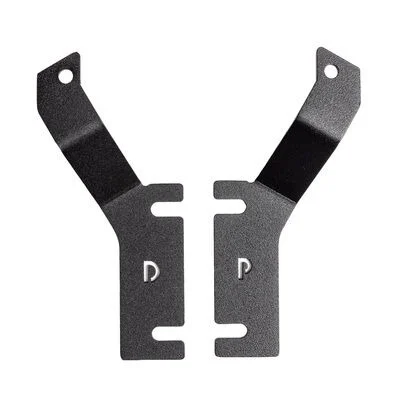 Go Rhino 732325T - Hood Light Mounts, Black, Steel