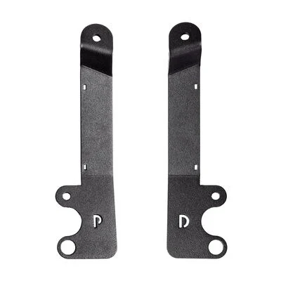 Go Rhino 732345T - Hood Light Mounts, Black, Steel