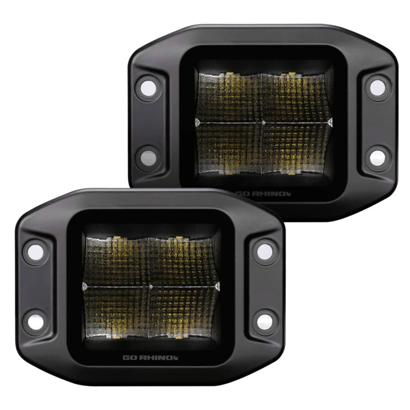 Go Rhino 750400321SCF - BLK - 3x3 Light Kit, Anodized, XPLOR Blackout