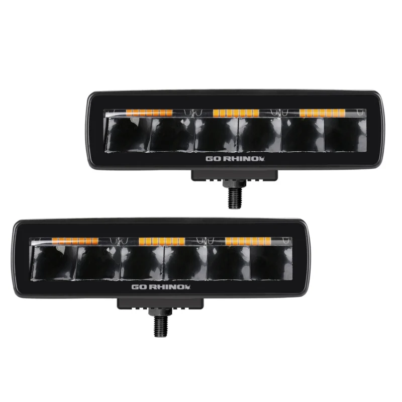Go Rhino 750600622SBS - BLK- SixLineW/Amber, Anodized, XPLOR Blackout Combo