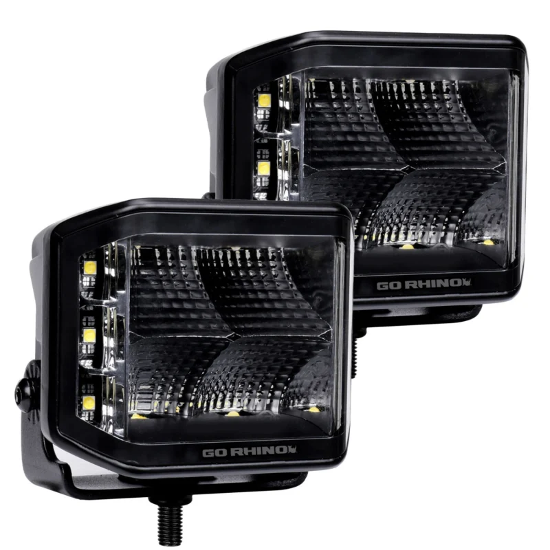 Go Rhino 750700321FCS - BLK-Sideline Lights, Anodized, XPLOR Blackout