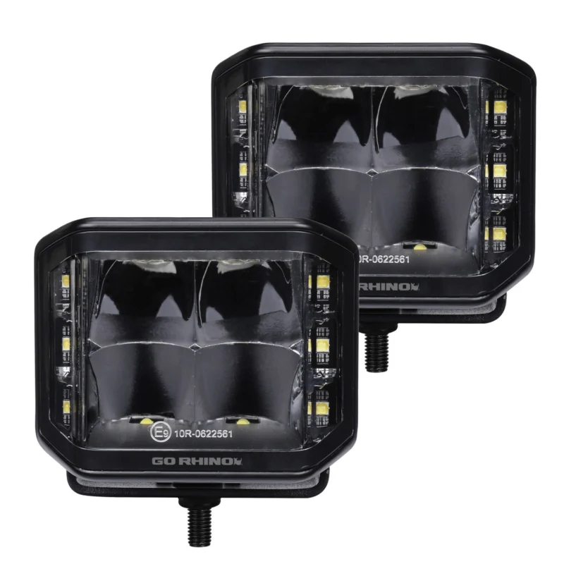 Go Rhino 750700321SCS - BLK-Sideline Lights, Anodized, XPLOR Blackout