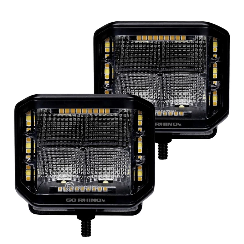 Go Rhino 750700322FCS - BLK-TwoSideLineLight