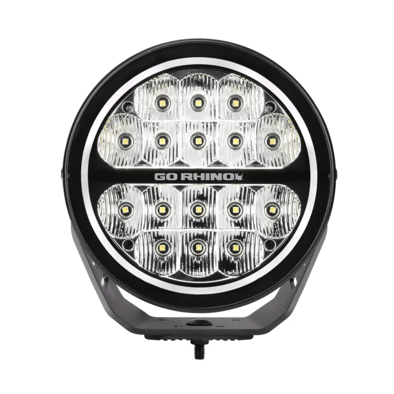 Go Rhino 750800711DRS - BLK-7"Light With DRL, Anodized, XPLOR Blackout