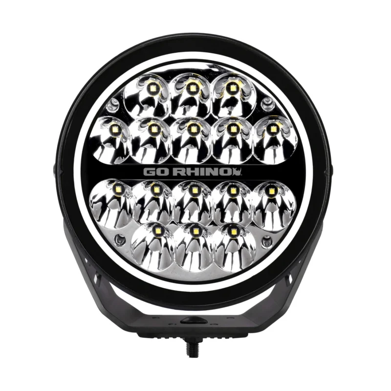 Go Rhino 750800711SRS - BLK-SpotLight W/ DRL, Anodized, XPLOR Blackout