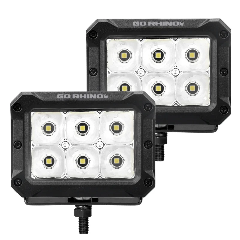 Go Rhino 753003023SBS - Bright-Two 4x3Lights, Anodized, XPLOR Bright