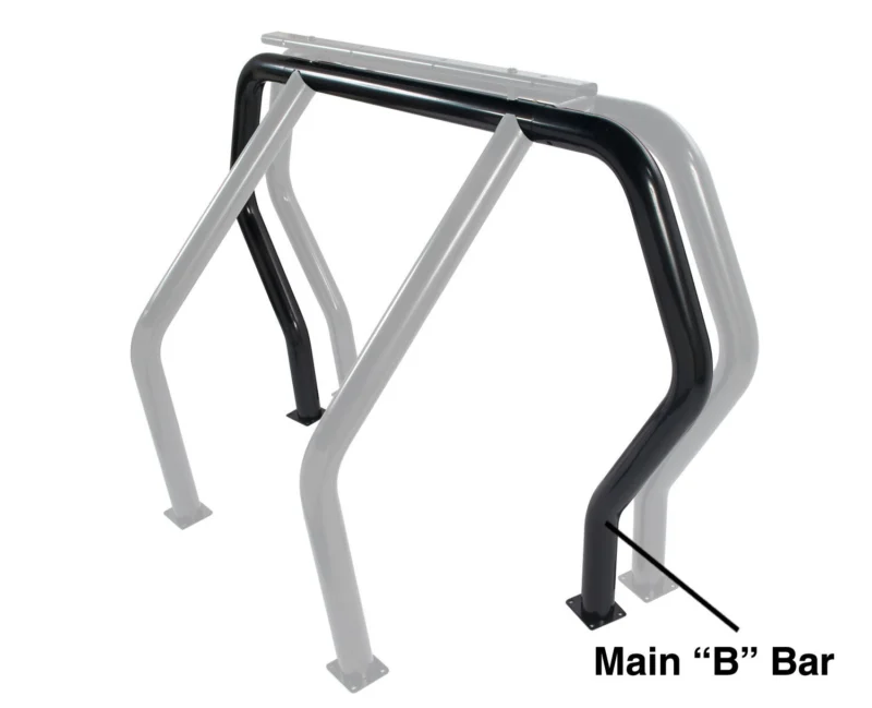 Go Rhino 90002B - Classic Bed Bars, Black, RHINO! Bed Bar