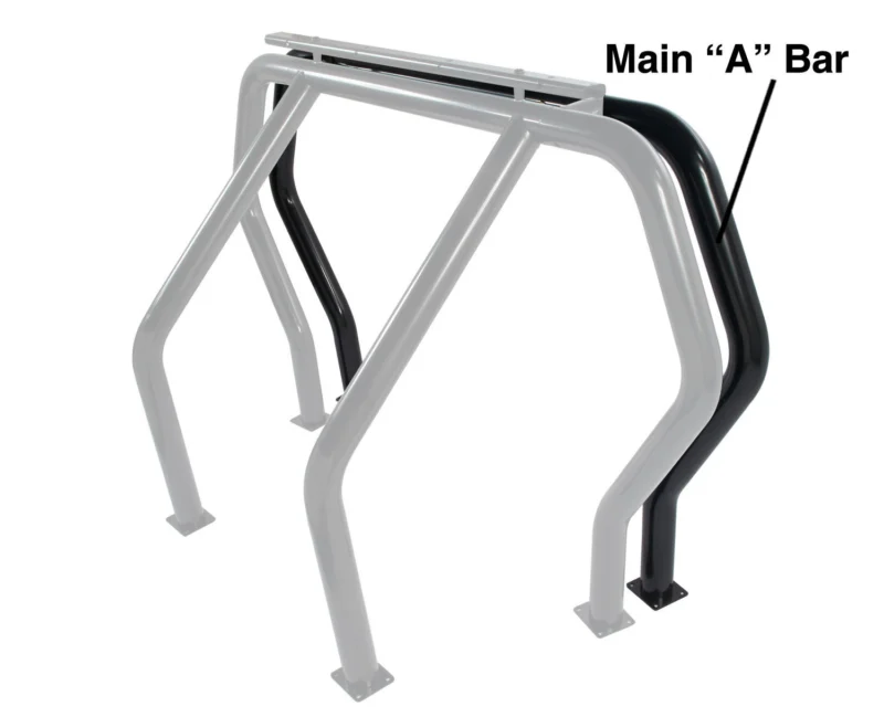 Go Rhino 91001B - Classic Bed Bars, Black, RHINO! Bed Bar