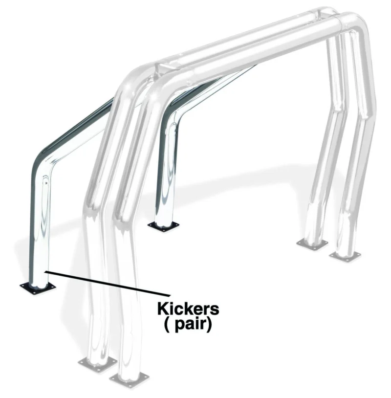 Go Rhino 9390C - Classic Bed Bars, Silver, Chrome