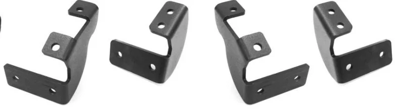 Go Rhino D64432TK - Dominator Brackets, Black, Powder Coated