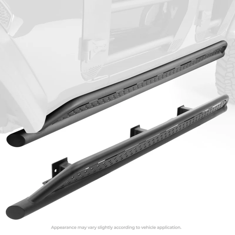 Go Rhino FS4129T - Frame Mount Sliders, Black, Steel