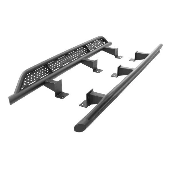 Go Rhino FS4432T - Frame Mount Sliders, Black, Steel