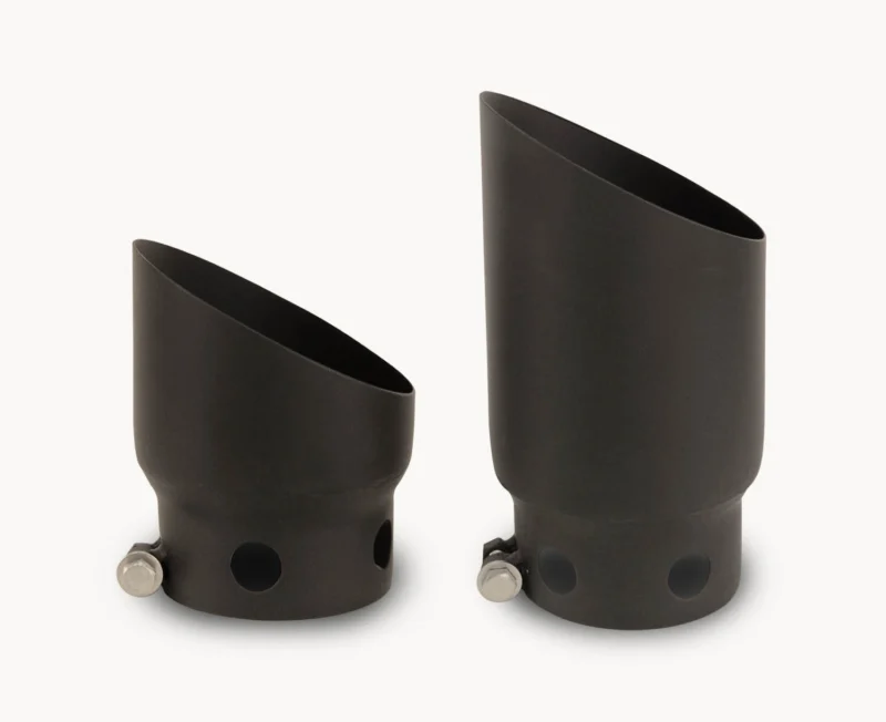 Go Rhino GRT45X2B - Exhaust Tips, Black, RHINO! Exhaust Tip