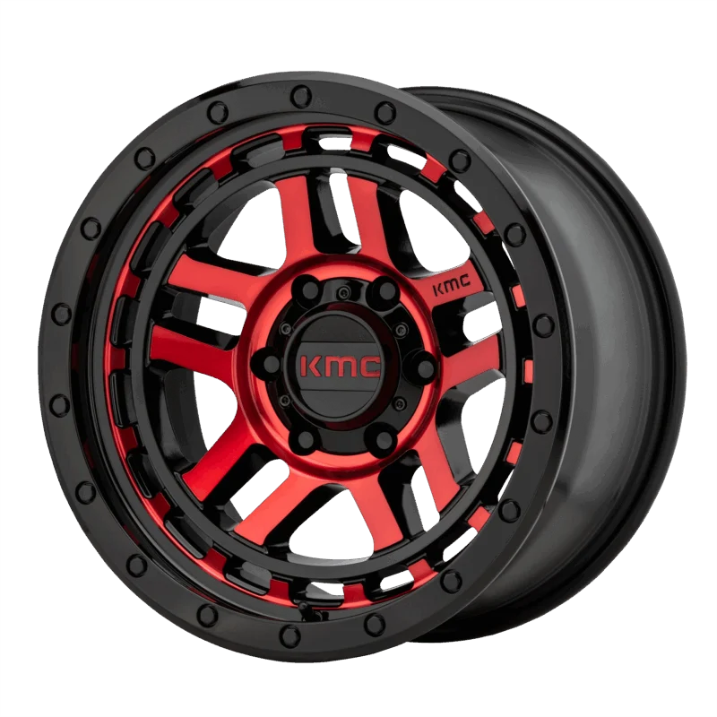 KMC KM54079050912N - Recon, Gloss Black Mach W/ Red Tint, Km540 Recon
