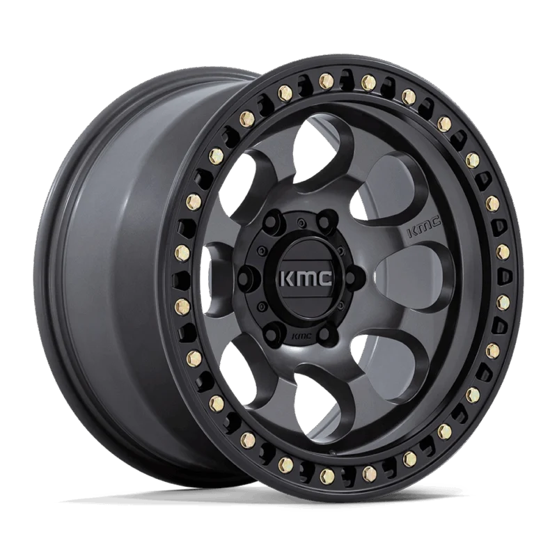 KMC KM550AB17856310 - Riot SBL, Anthracite W/ Satin Black Lip, Km550 Riot Sbl