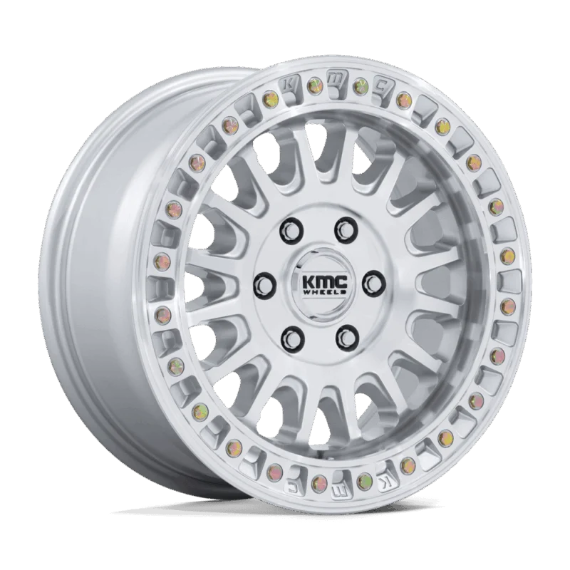 KMC KM552SD17806832 - IMS, Gloss Silver W/ Machined Face, KM552 IMS
