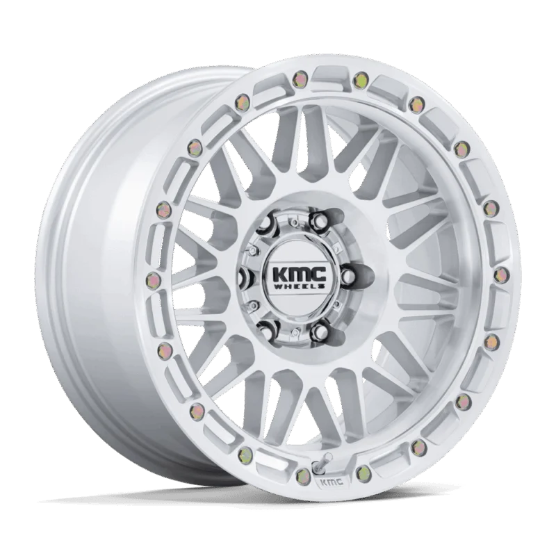KMC KM555SD17856400 - Attack, Gloss Silver W/ Machined Face, Km555 Attack