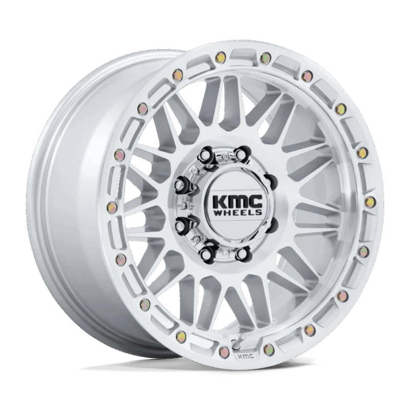 KMC KM555SD20908001 - Attack, Gloss Silver W/ Machined Face, Km555 Attack