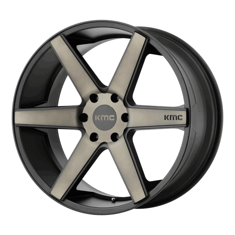 KMC KM70428563938 - District Truck, Matte Black W/ Dark Tint, Km704 District Truck