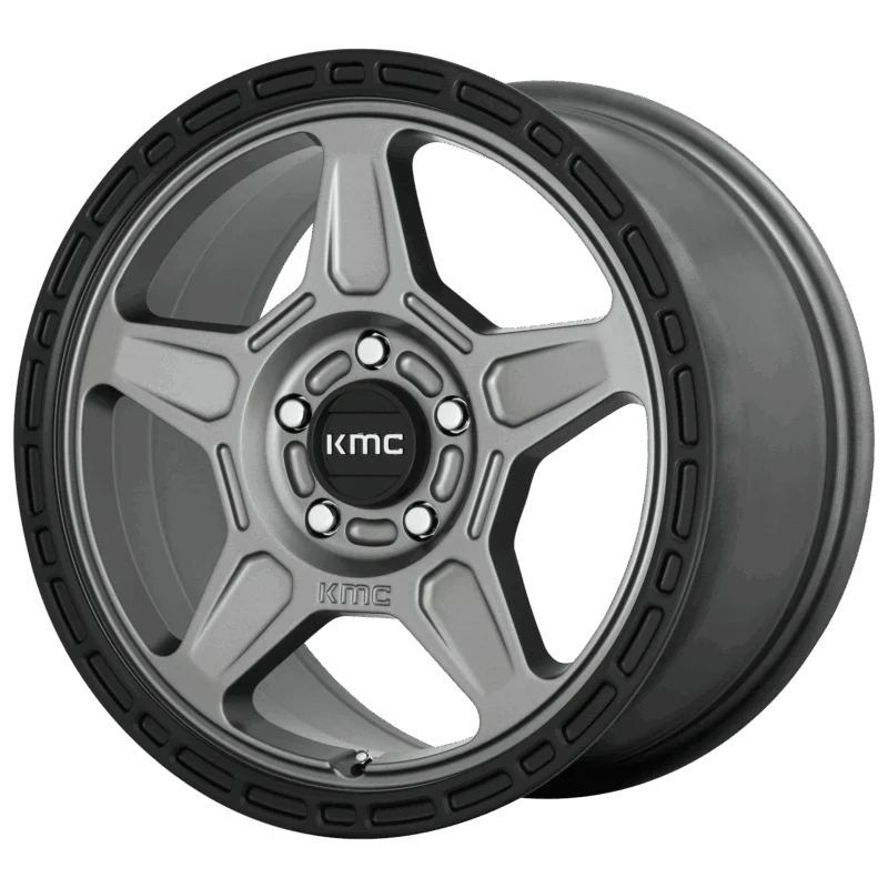 KMC KM72167012415 - Alpine, Satin Gray W/ Black Lip, Km721 Alpine