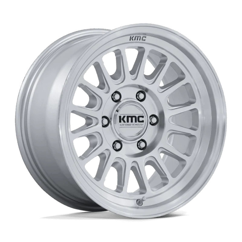 KMC KM733SD17856425 - Impact FFT, Gloss Silver W/ Machined Face, Km733 Impact Fft