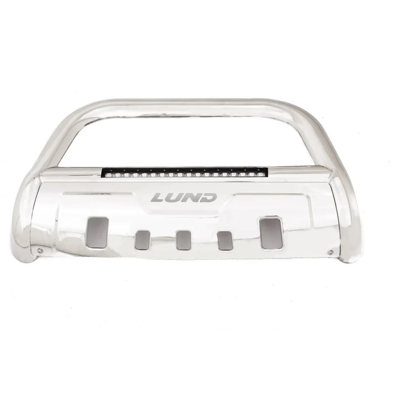 Lund 47021205 - Bull Bar with LED, Polished Stainless, Stainless Steel