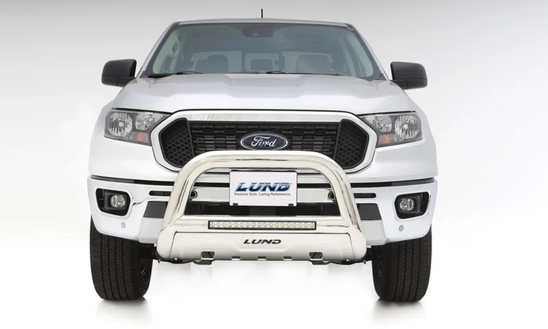 Lund 47021300 - Bull Bar with LED, Polished Stainless, Stainless Steel