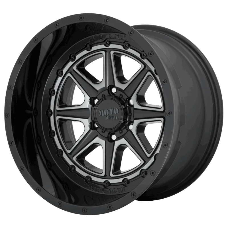 Moto Metal MO80121063418N - Phantom, Gloss Black W/ Gray Tint, Mo801 Phantom