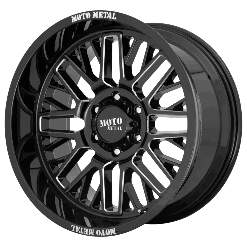 Moto Metal MO80221058318N - Warlock, Gloss Black Milled, Mo802 Warlock